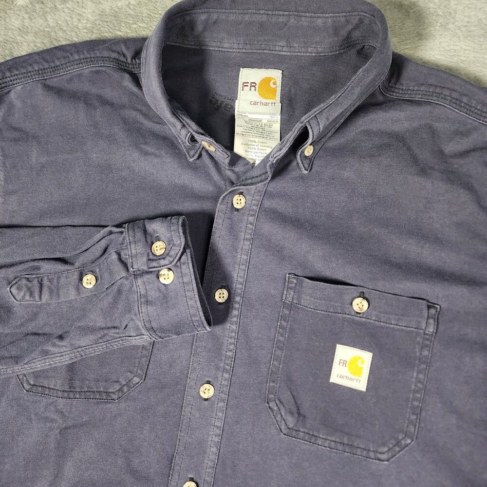 Carhartt FR Men's Large Fire Resistant NFPA 2112 / HRC 2 / CAT 2 Workwear Shirt